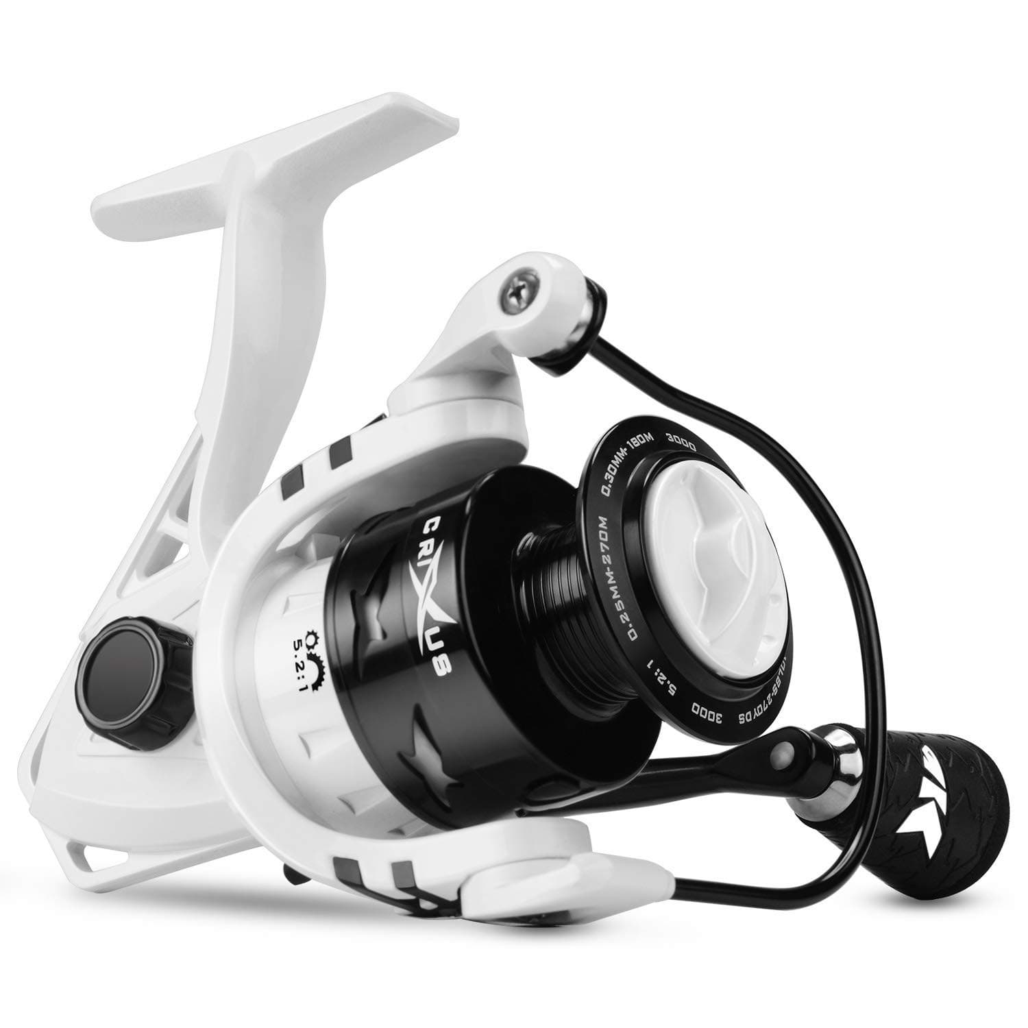 KastKing Crixus Spinning Reel Size 3000 17.5LBs Max Drag Fishing Reel White - Thumbnail 2