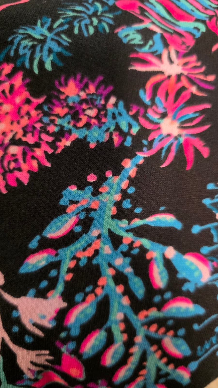 Lilly Pulitzer Jansen Sweatshirt Onyx Twilight Coral Pink Blouse Coastal X-Small - Thumbnail 6