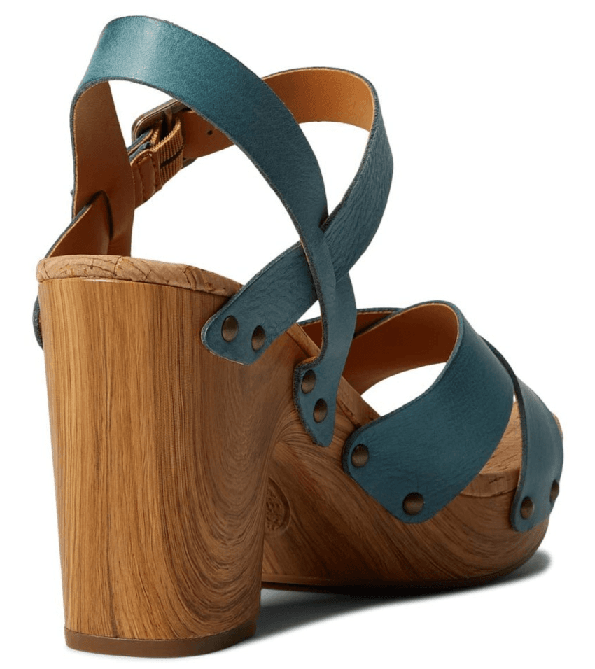Kork Ease Drew Platform Turquoise Leather Sandal-Size 11 M US - Thumbnail 4