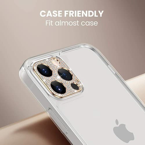 2 PK Camera Screen Protector Bling Glitter Diamond For iPhone 13 12 11 Pro MAX - Thumbnail 4