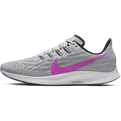 Nike Men Air Zoom Pegasus 36 Running Shoes Pure Platinum/Hyper Violet Men 10 US - Thumbnail 4