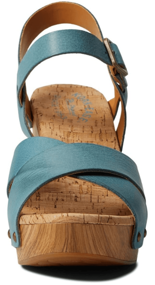 Kork Ease Drew Platform Turquoise Leather Sandal-Size 11 M US - Thumbnail 3