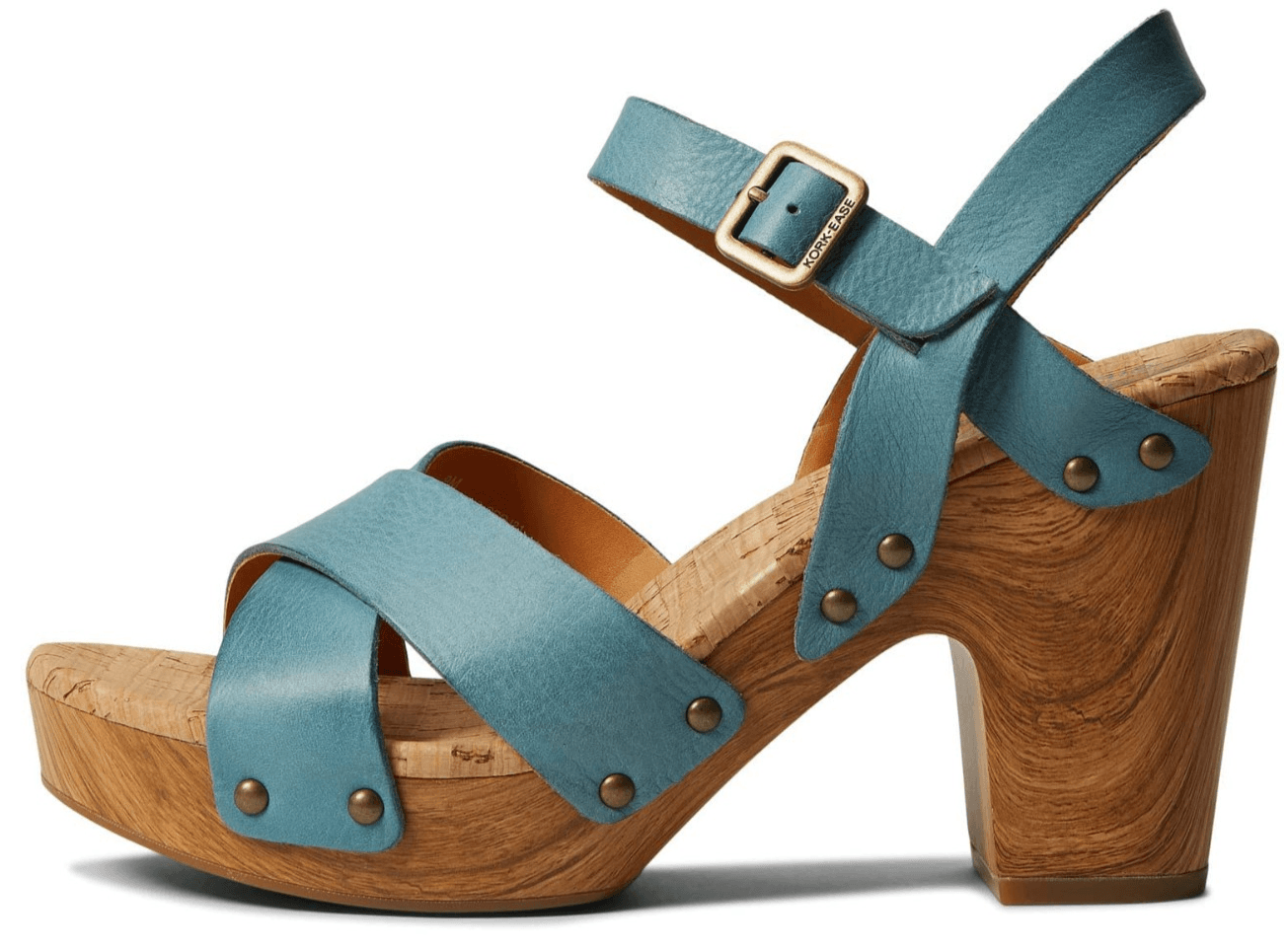 Kork Ease Drew Platform Turquoise Leather Sandal-Size 11 M US - Thumbnail 2