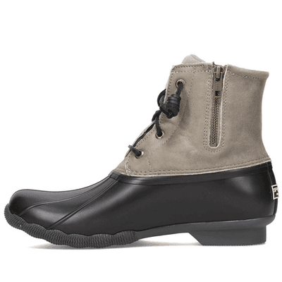Sperry Womens Saltwater Sts81732 Gray & Black Waterproof Duck Boots Size 9.5 - Thumbnail 4