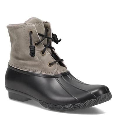Sperry Womens Saltwater Sts81732 Gray & Black Waterproof Duck Boots Size 9.5 - Thumbnail 3