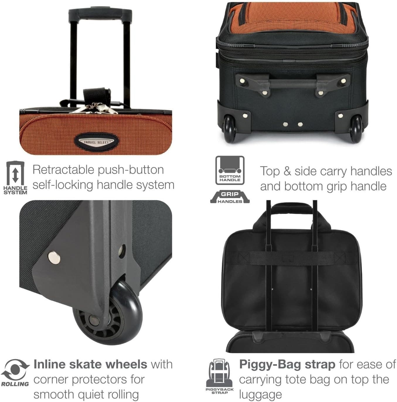 Travel Select Amsterdam 25-Inch Softside Expandable Rolling 25" Medium Gray - Thumbnail 4