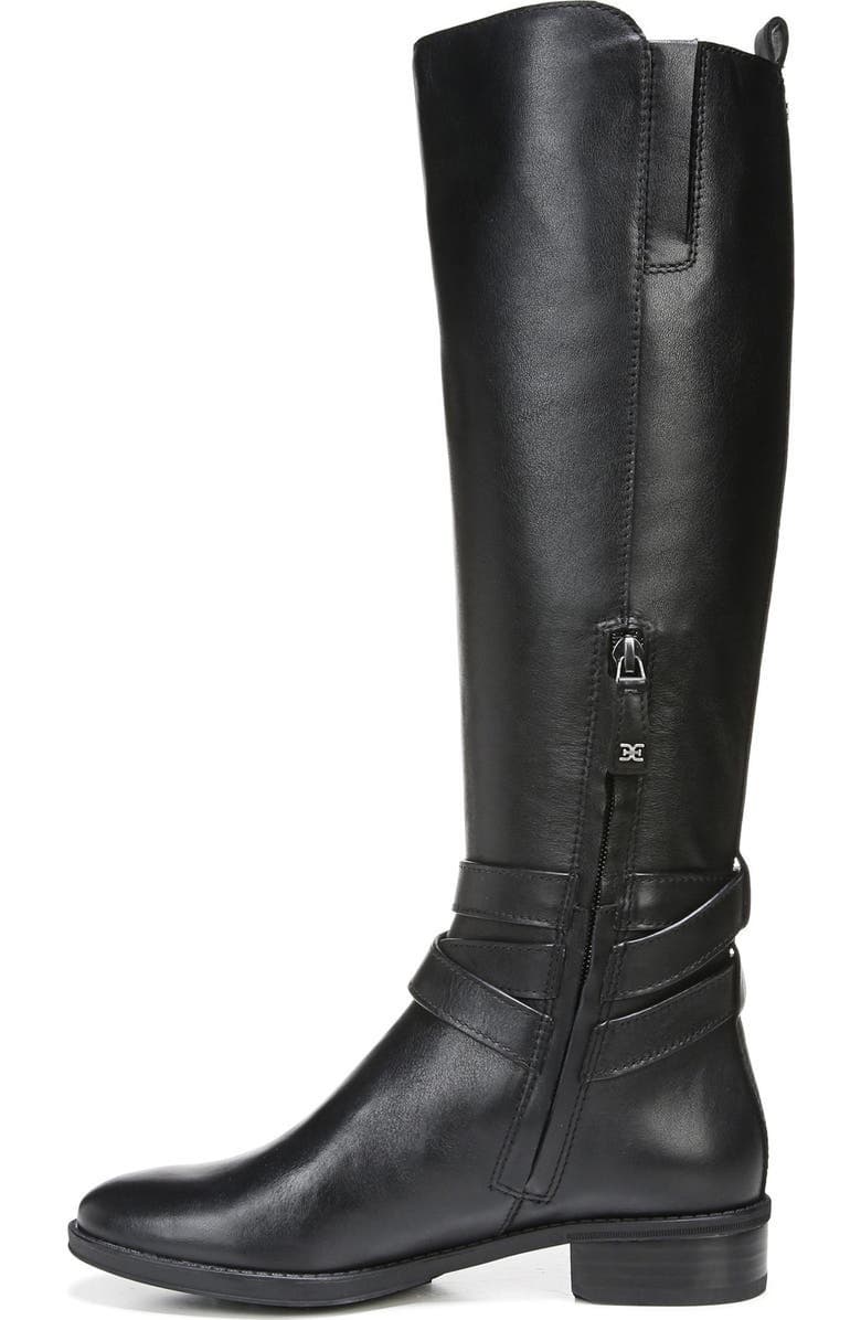 Sam Edelman Womens Pansy Leather Knee-High Boots Black 9.5 Medium - Thumbnail 3