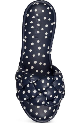 Aerosoles Jerome Slide Sandal In Navy/ Eggshell Polka Dot 11 B M - Thumbnail 5