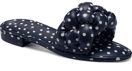 Aerosoles Jerome Slide Sandal In Navy/ Eggshell Polka Dot 11 B M - Thumbnail 4