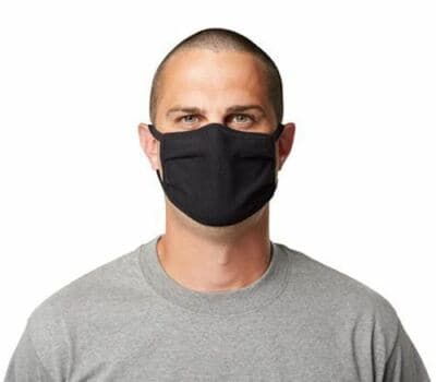 10 Pack Breathable Hanes Black Soft Cotton Reusable Protective Face Mask Cover - Thumbnail 2