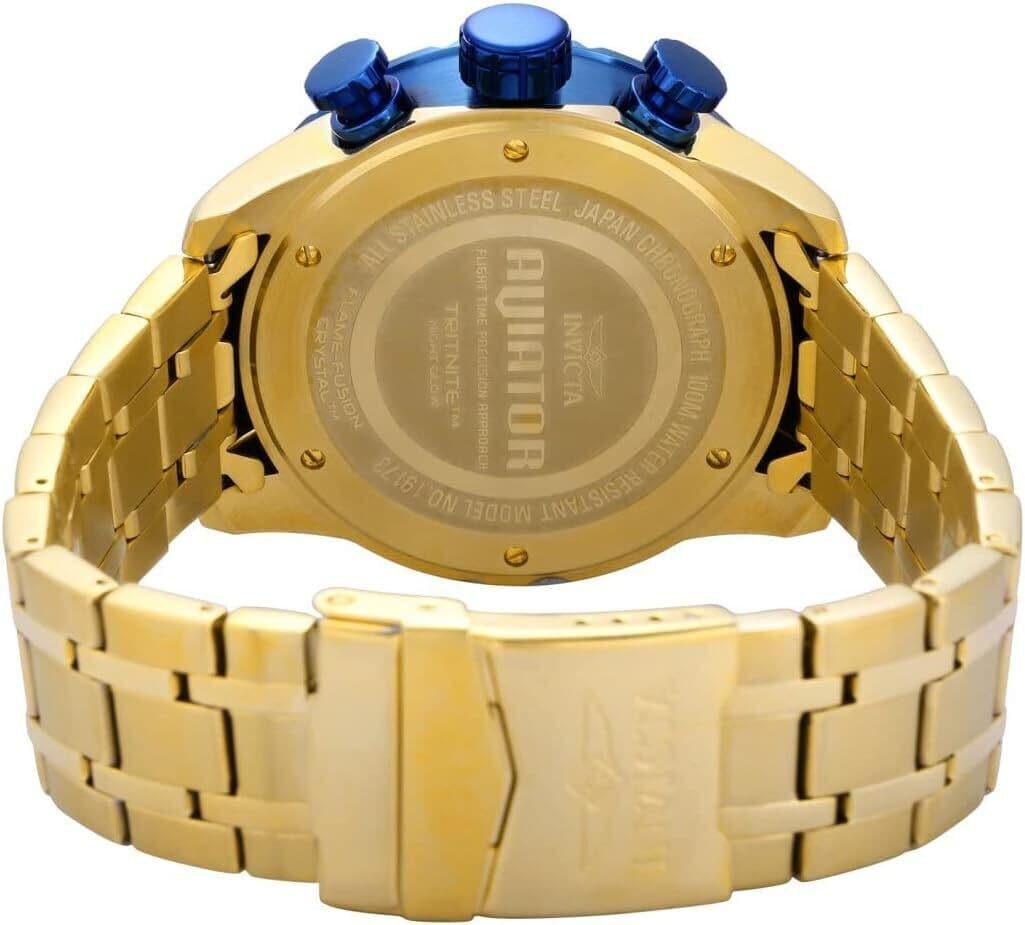Invicta Men's 19173 Aviator Analog Display Japanese Quartz Gold Watch - Thumbnail 4