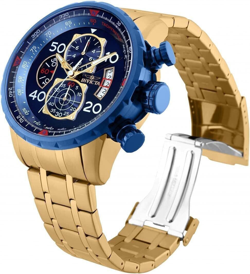 Invicta Men's 19173 Aviator Analog Display Japanese Quartz Gold Watch - Thumbnail 2