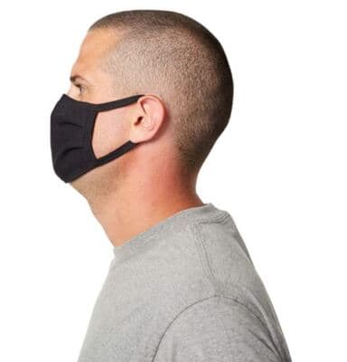 5 Pack Breathable Hanes Black Soft Cotton Reusable Protective Face Mask Cover - Thumbnail 3