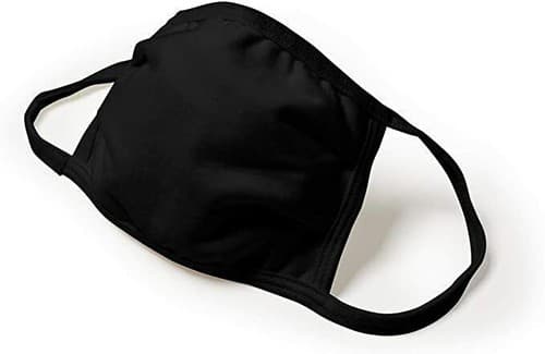 5 Pack Breathable Hanes Black Soft Cotton Reusable Protective Face Mask Cover - Thumbnail 6