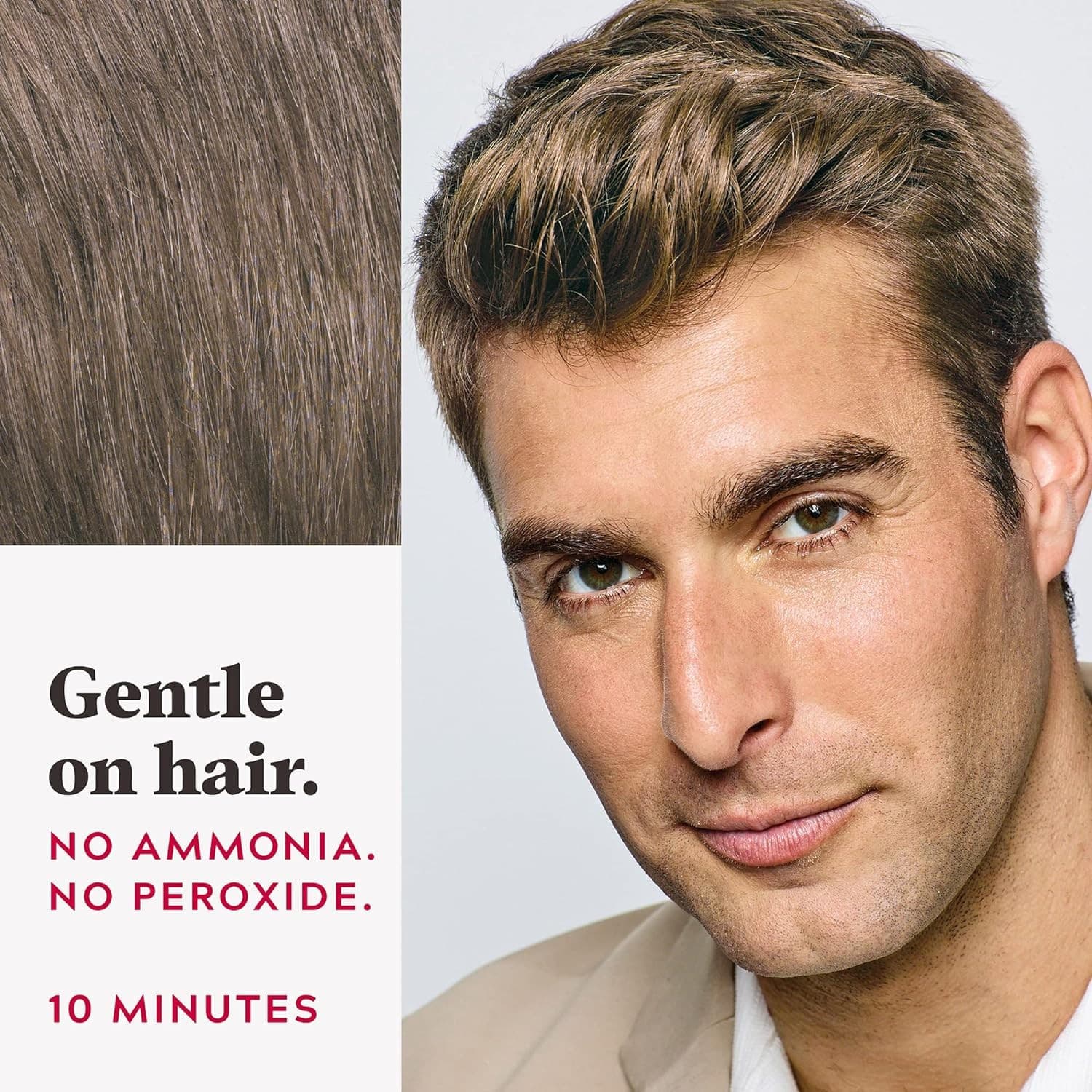2 Just For Men Easy Comb-In Color Hair Coloring w/ Applicator, Light Brown, A-25 - Thumbnail 4