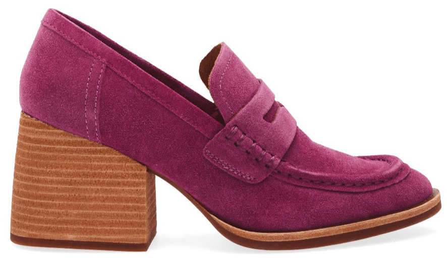 Kork-Ease Women's Modeste Suede Leather Heeled Penny Loafer Purple 9.5M US - Thumbnail 2