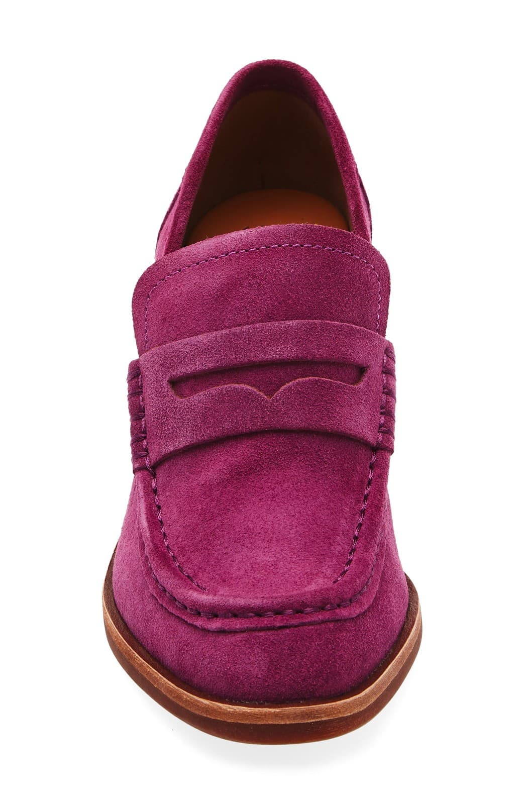 Kork-Ease Women's Modeste Suede Leather Heeled Penny Loafer Purple 9.5M US - Thumbnail 3