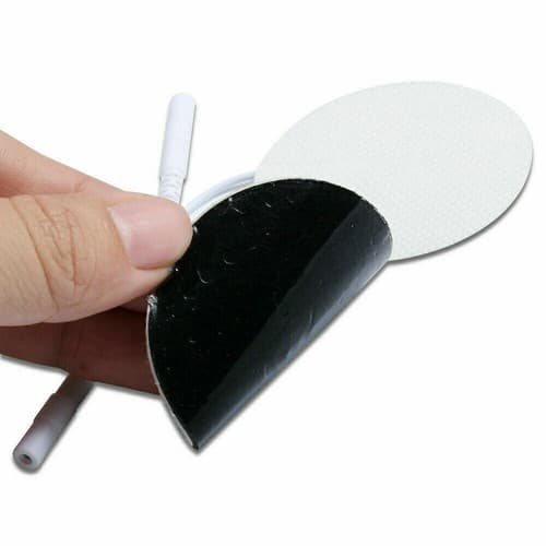 20 Rounded Electrode Pads EMS for Tens Massager 7000, 3000- 2 Inch White Cloth - Thumbnail 8