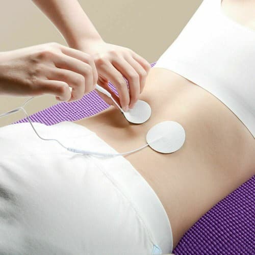 20 Rounded Electrode Pads EMS for Tens Massager 7000, 3000- 2 Inch White Cloth - Thumbnail 6