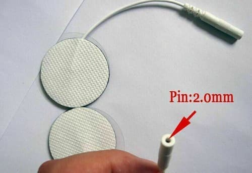 20 Rounded Electrode Pads EMS for Tens Massager 7000, 3000- 2 Inch White Cloth - Thumbnail 9