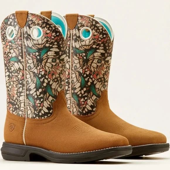 ARIAT Women's Anthem Myra Western Boot, Mariposa/Dark Tan Suede, 9 C Wide - Thumbnail 2
