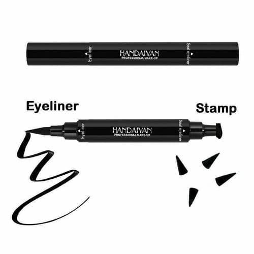 Winged Stamp Pen Long Lasting Waterproof Makeup Cosmetic Liquid Black Eyeliner - Thumbnail 5