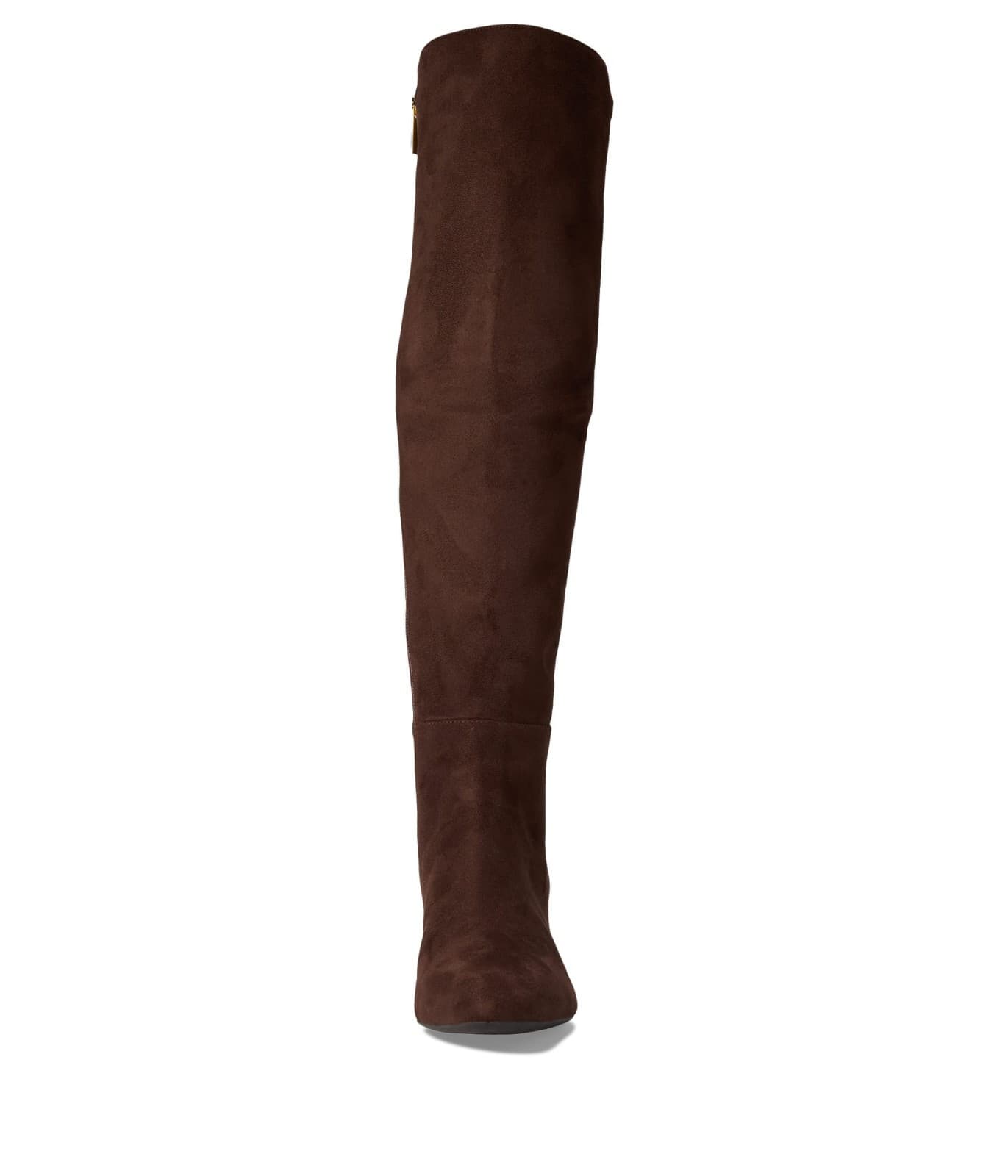 MICHAEL Michael Kors Women's Braden Block Heel Tall Boots Suede Mocha Size 10 M - Thumbnail 4