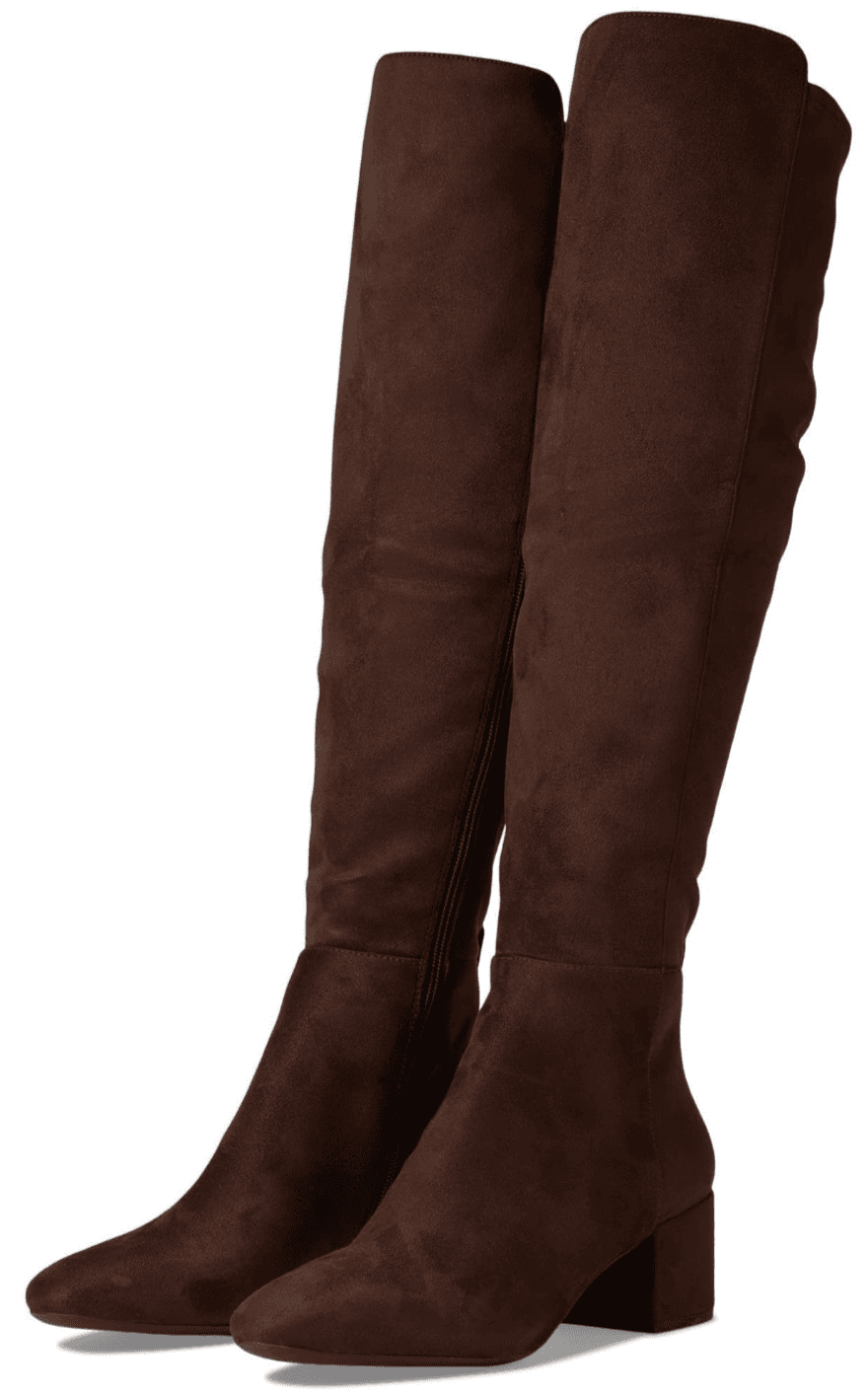 MICHAEL Michael Kors Women's Braden Block Heel Tall Boots Suede Mocha Size 10 M - Image 1