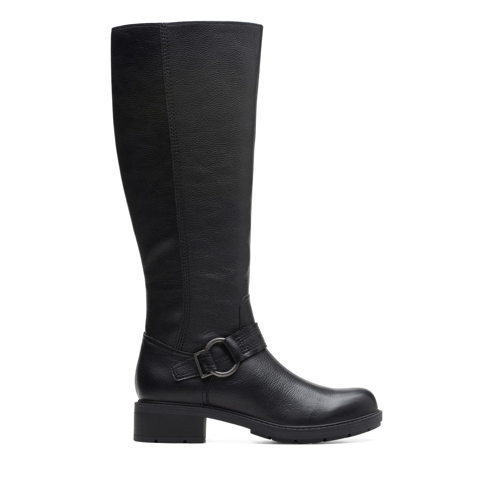 Clarks Hearth Rae Women's Dark Brown Round Leather Heel Boot Size 9.5 M - Thumbnail 2