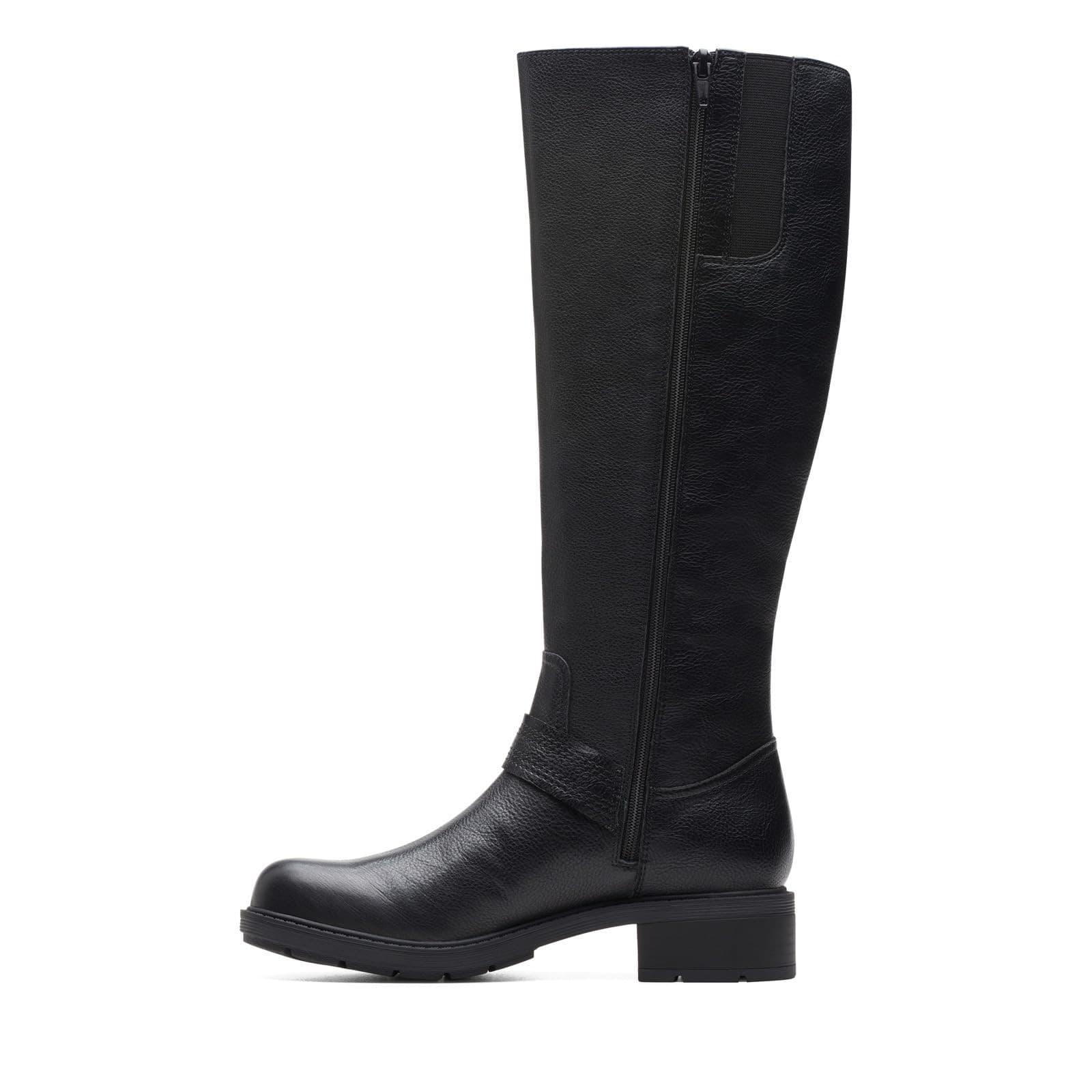 Clarks Hearth Rae Women's Dark Brown Round Leather Heel Boot Size 9.5 M - Thumbnail 6