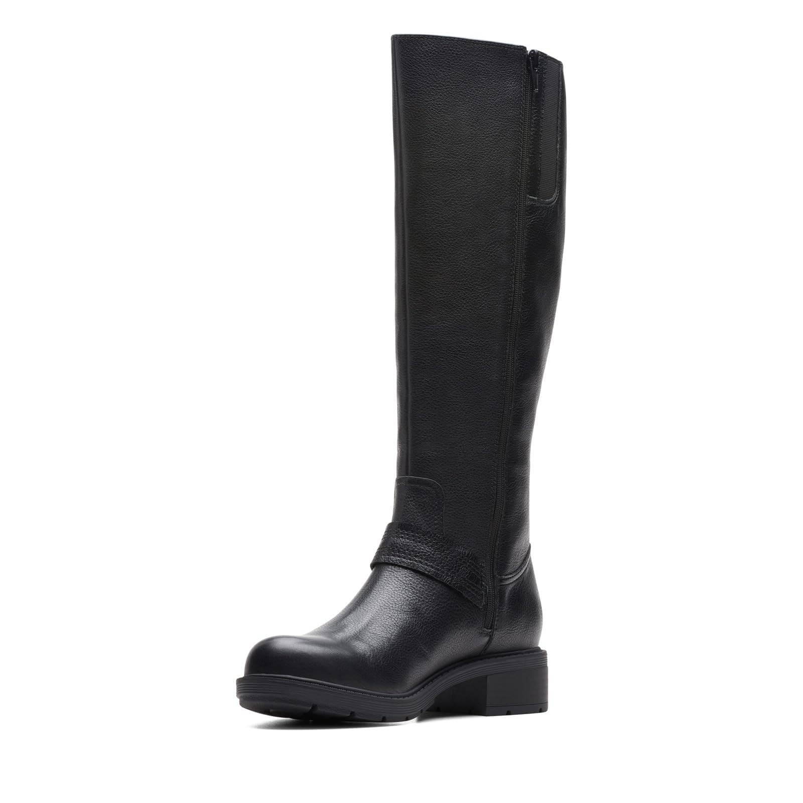 Clarks Hearth Rae Women's Dark Brown Round Leather Heel Boot Size 9.5 M - Thumbnail 5