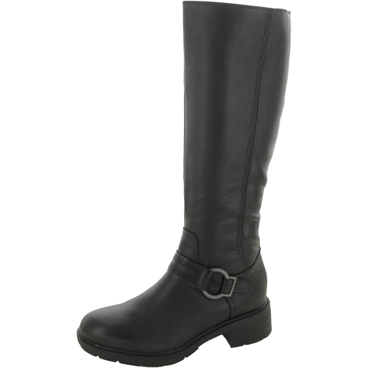 Clarks Hearth Rae Women's Dark Brown Round Leather Heel Boot Size 9.5 M - Thumbnail 4