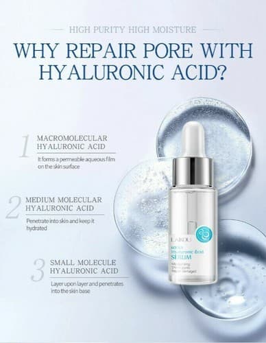 3 pack Hyaluronic Acid Essence Shrink Pore Anti-Aging Whitening Face Serum - Thumbnail 4