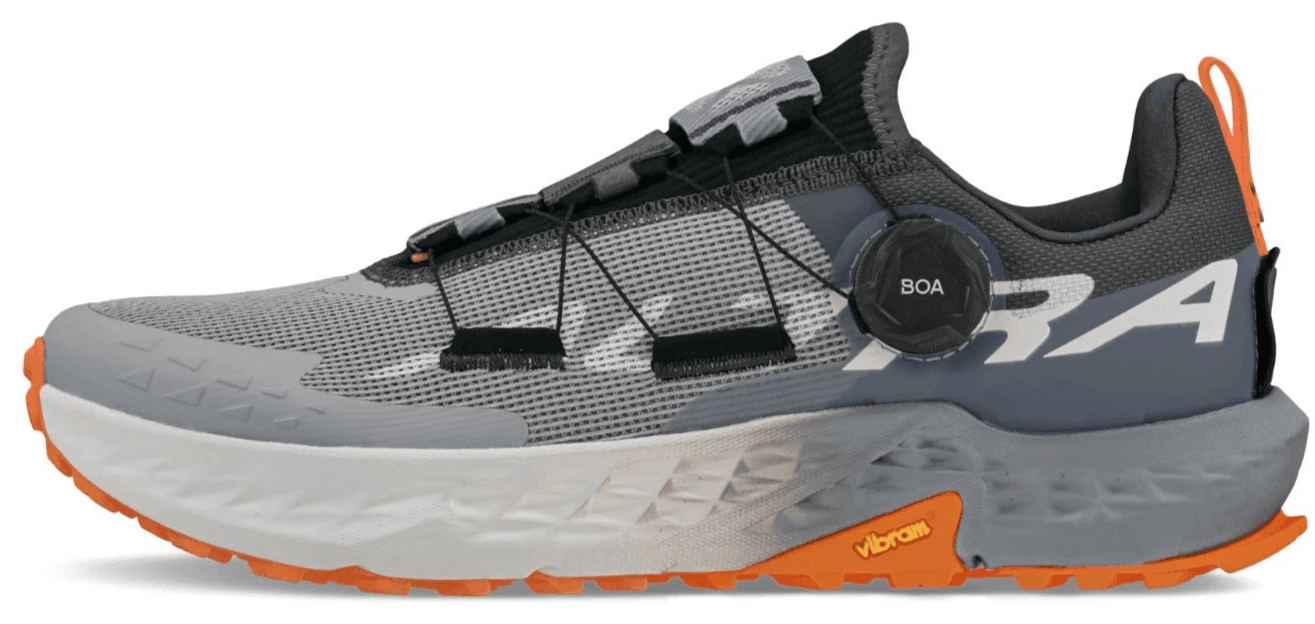 ALTRA Men's TIMP 5 BOA Trail Running Shoe, Gray/Orange, size 8.5 M - Image 1