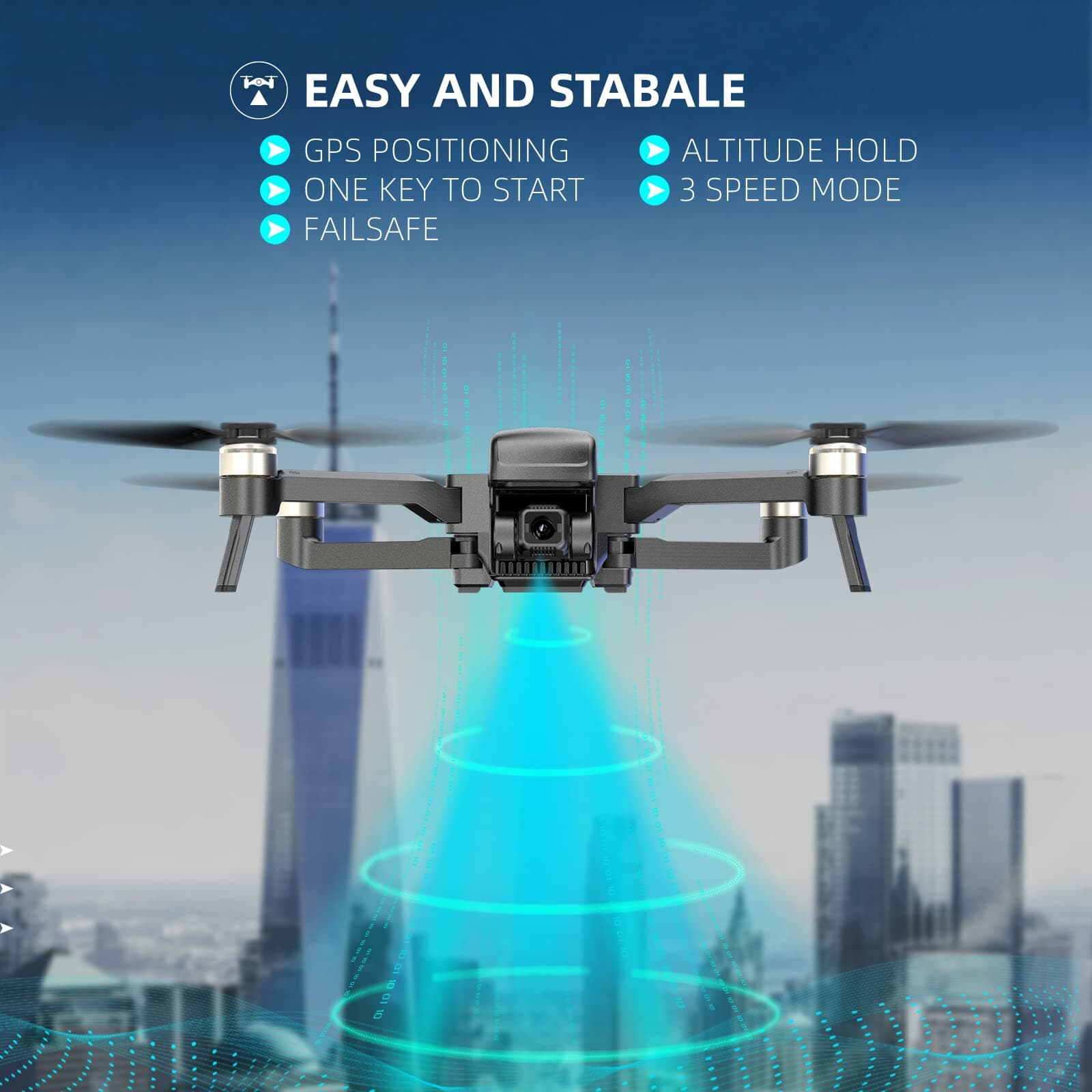 Cheerwing U38S GPS Drone with 4K EIS UHD Camera for Adults, 5G FPV Drone - Thumbnail 4