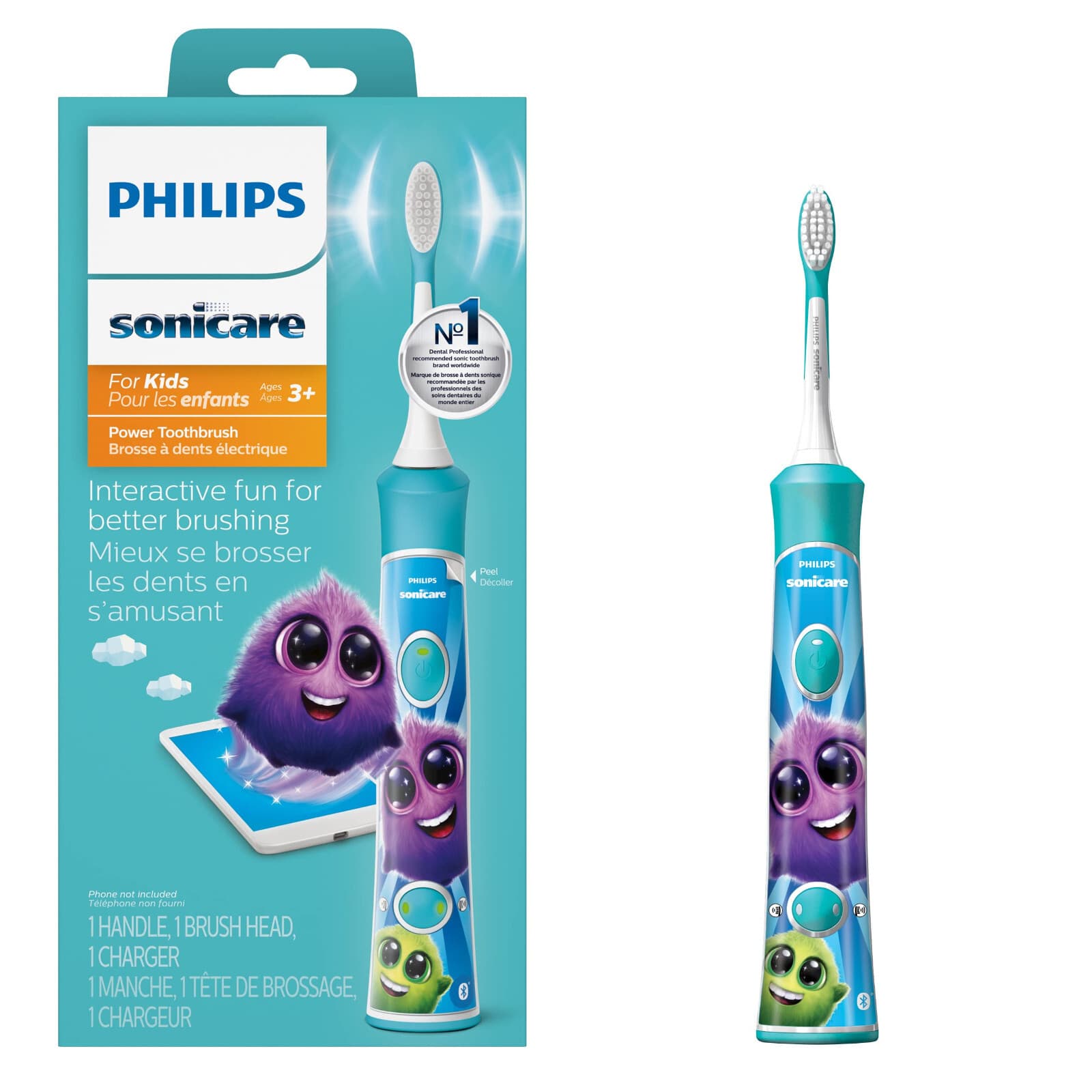 Philips Sonicare for Kids Bluetooth Connected Rechargeable Toothbrush -Turquoise - Thumbnail 7