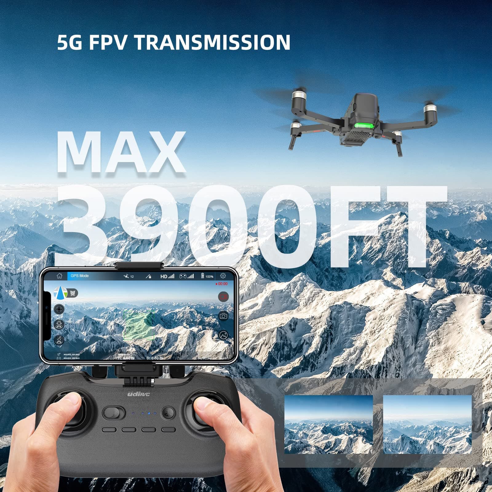 Cheerwing U38S GPS Drone with 4K EIS UHD Camera for Adults, 5G FPV Drone - Thumbnail 6