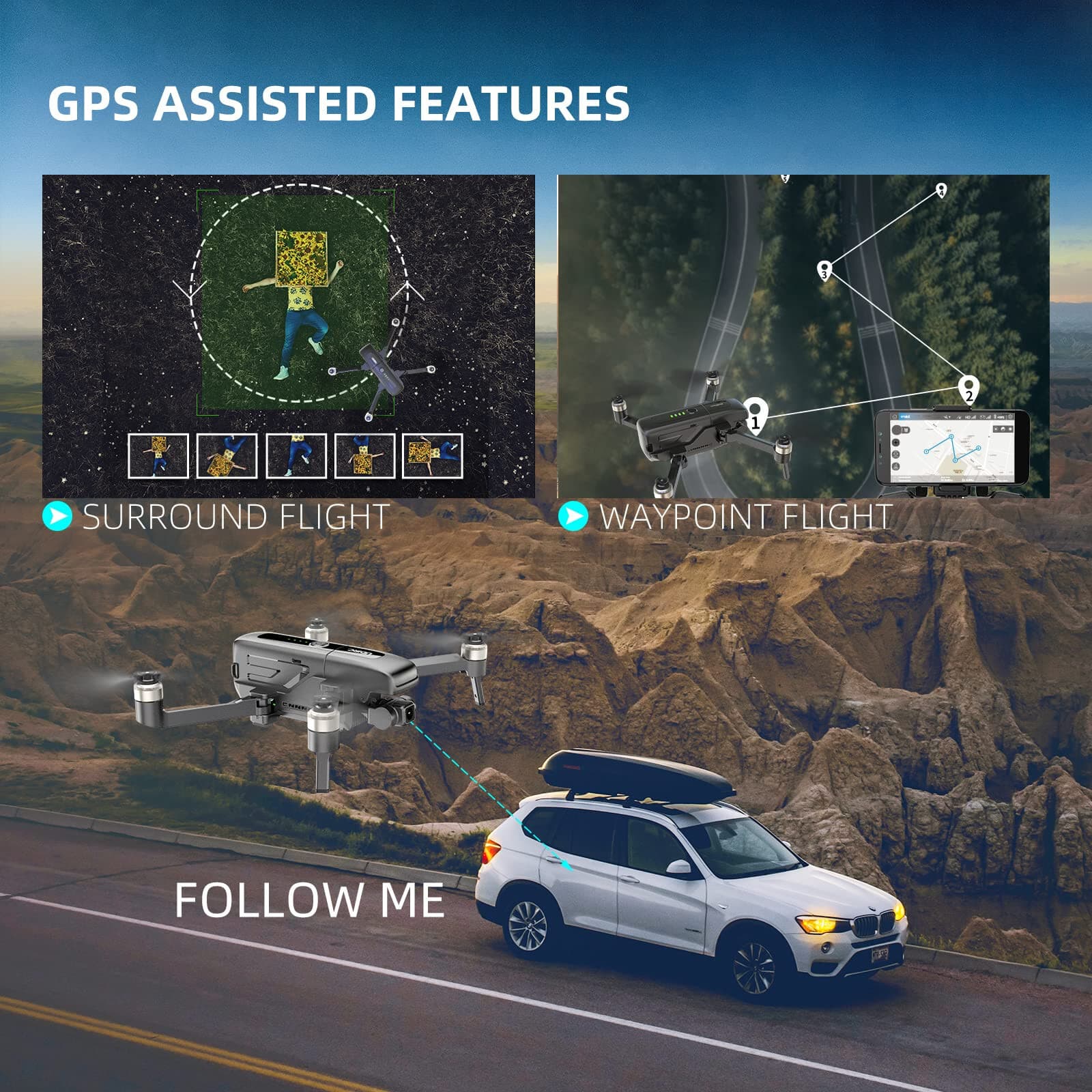Cheerwing U38S GPS Drone with 4K EIS UHD Camera for Adults, 5G FPV Drone - Thumbnail 5