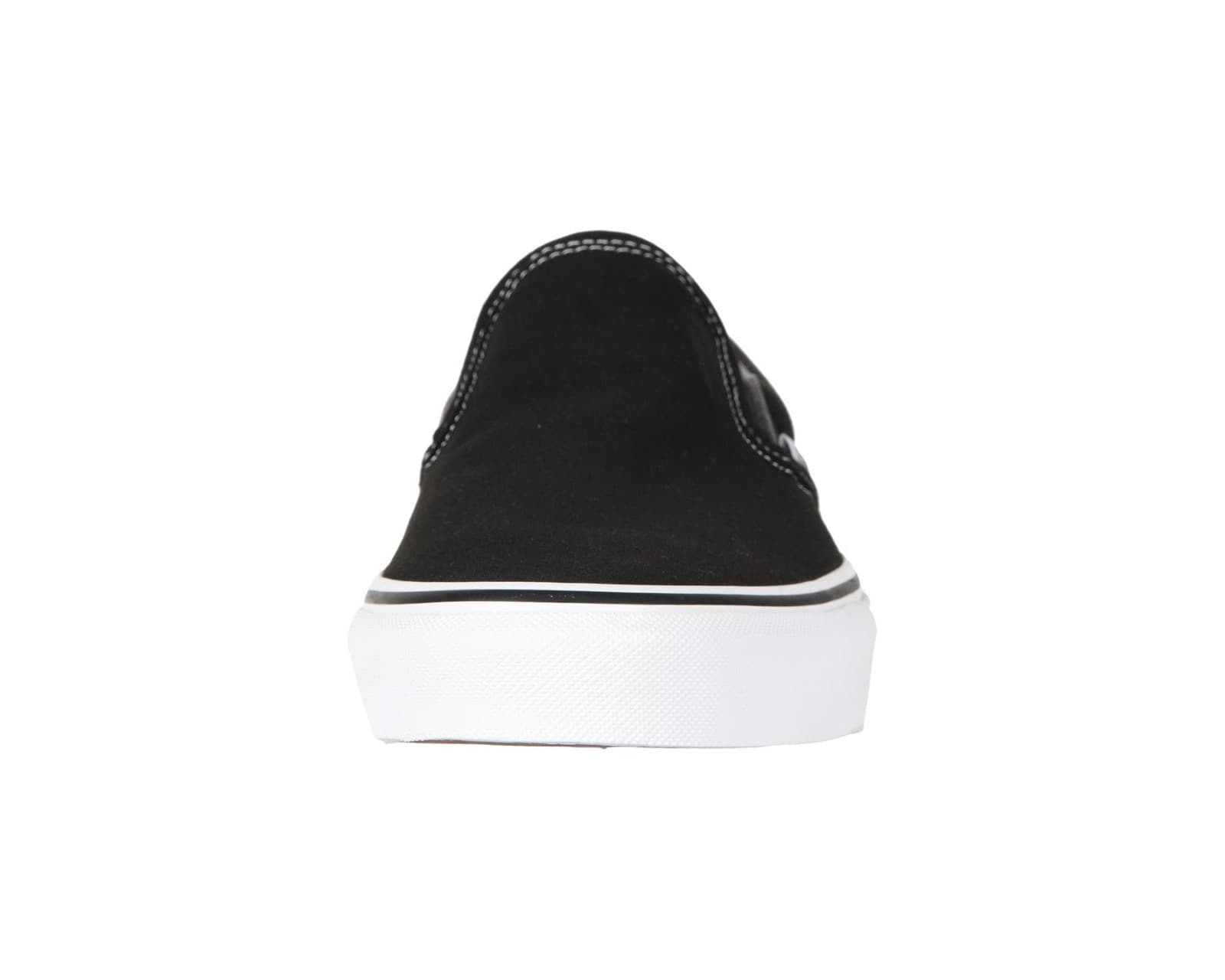 Vans Classic Slip-On Canvas Sneakers Black/White Unisex Size 9 Men / 10.5 Women - Thumbnail 4