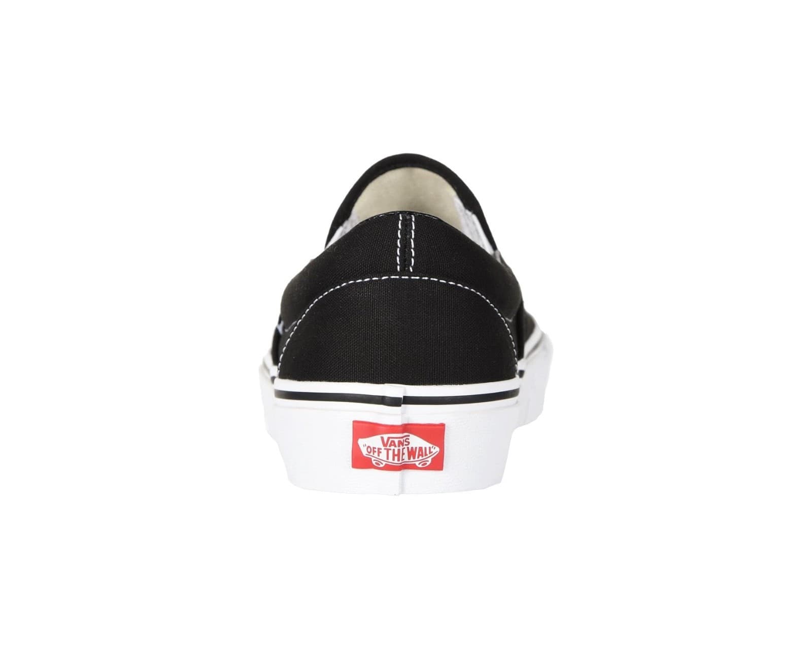 Vans Classic Slip-On Canvas Sneakers Black/White Unisex Size 9 Men / 10.5 Women - Thumbnail 5