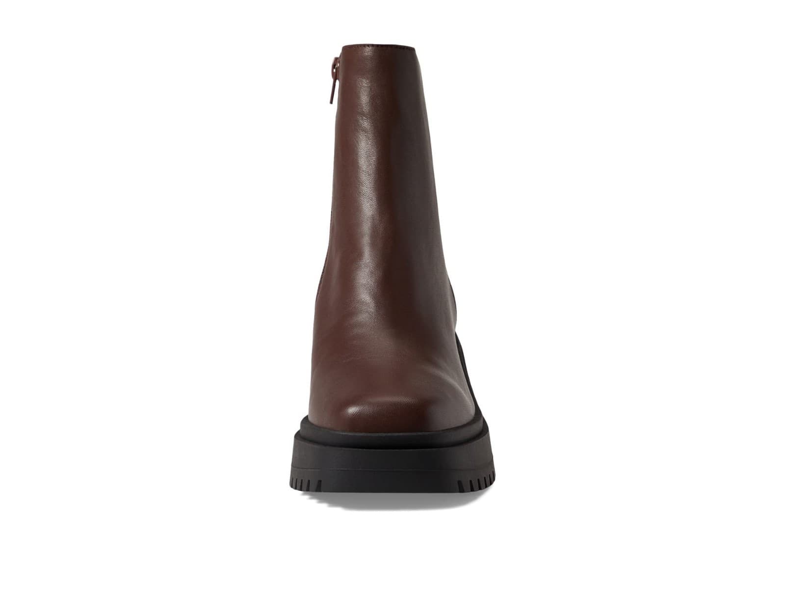 Steve Madden Fella Platform Boots Womens 7.5 M Brown Leather Chunky Heel Zipper - Thumbnail 4