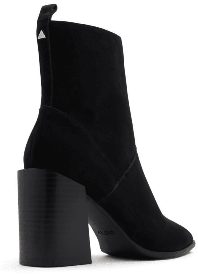 Aldo Bethanny Women Ankle Boots, Pointed Toe Block Heel Black Seuede Size 9 M - Thumbnail 3