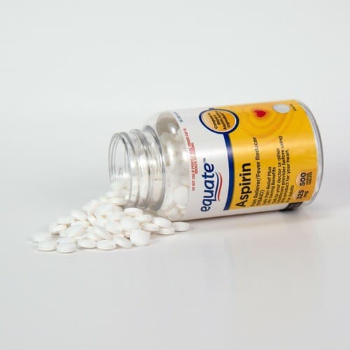 325 mg Back Muscle Pain Reliever/Fever Reducer Equate Aspirin Tablets 500 Ct - Thumbnail 3