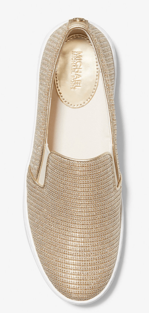 Michael Kors Women's Keaton Slip On Shoes Champagne Glitter - size 8 M - Thumbnail 4