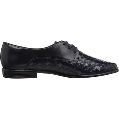 Trotters Womens Dress Shoe Lizzie Herringbone Oxford 8.5 M Loafer Black - Thumbnail 2