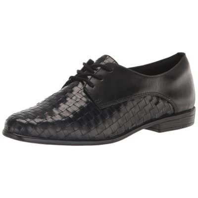 Trotters Womens Dress Shoe Lizzie Herringbone Oxford 8.5 M Loafer Black - Thumbnail 3