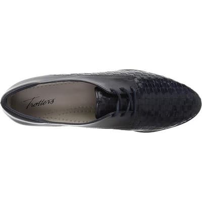 Trotters Womens Dress Shoe Lizzie Herringbone Oxford 8.5 M Loafer Black - Thumbnail 6