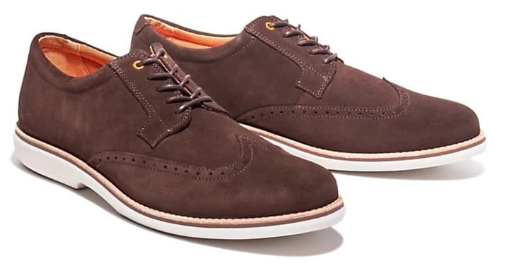 Timberland Men's City Groove Brogue Dark Chocolate Suede Oxford Shoes 9 M - Image 1