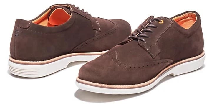 Timberland Men's City Groove Brogue Dark Chocolate Suede Oxford Shoes 9 M - Thumbnail 2