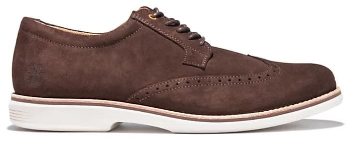 Timberland Men's City Groove Brogue Dark Chocolate Suede Oxford Shoes 9 M - Thumbnail 3